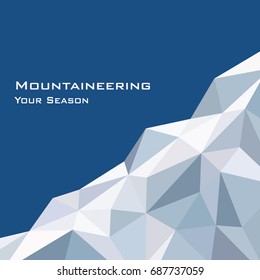 Polygonal slope of the mountain