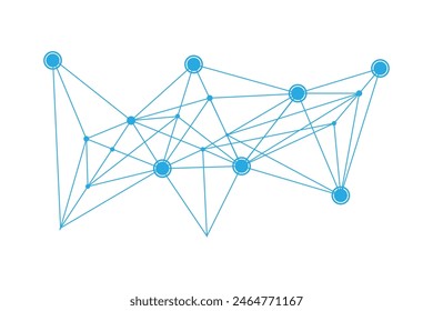 Polygonal Space Background with Connecting Dots and Lines vector