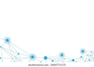 Polygonal Space Background with Connecting Dots and Lines vector