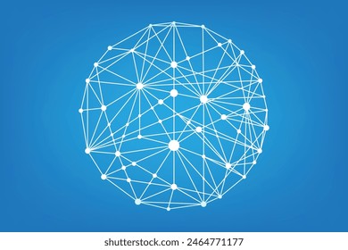 Polygonal Space Background with Connecting Dots and Lines vector