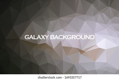 Polygonal Space background with nebula and stars. Magic color Infinite universe and starry night. Vector illustration for poster design. High technology, milky way concept. 