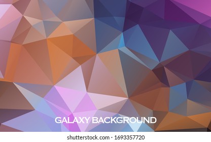 Fondo del espacio poligonal con nebulosa y estrellas. Color mágico Universo infinito y noche estrellada. Ilustración vectorial para el diseño de afiches. Concepto de alta tecnología, de manera lechosa. 