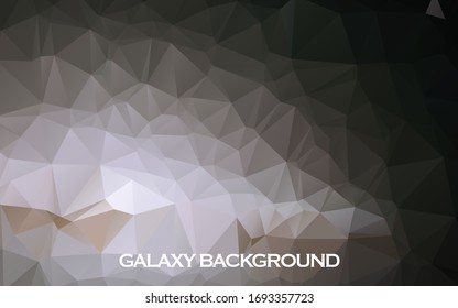 Polygonaler Hintergrund mit Nebel und Sternen. Magische Farbe Unendliches Universum und Sternennacht. Vektorillustration-Illustration für Plakatdesign. Hochtechnologie, Milchstraße Konzept. 