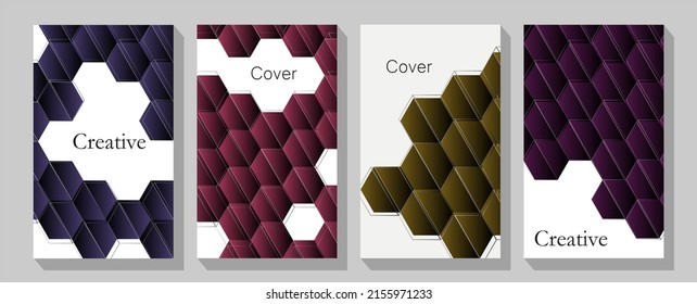 Polygonal space icon. Vector front page font.  Cover Book and Magazine. 