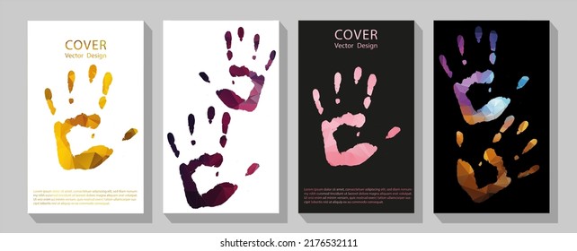 Polygonal space icon. Vector front page font.  Applicable for notebooks, planners, brochures, books, catalogs etc.