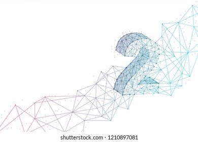 Polygonal space wireframe background communication. Global network connections template. Complex lines and dots backdrop. Digital data visualization. Low poly illustration.