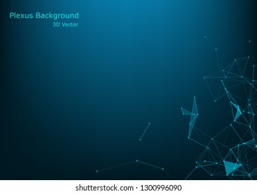 Polygonal space wireframe background communication. Global network connections template. Complex lines and dots backdrop. Digital data visualization. Low poly illustration.