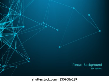 Polygonal space wireframe background communication. Global network connections template. Complex lines and dots backdrop. Digital data visualization. Low poly illustration. 