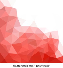 Polygonal space for your design for your amazing concept. Space for headline or product. Low Poly. Mesh of triangles. Red texture.
