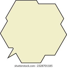Polygonal Speech Bubble Solid line Yellow