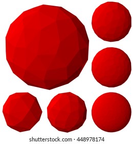 polygonal spheres set with different resolution.