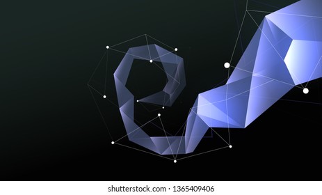 Polygonal Spiral Elements Abstract Vector Background Stock Vector ...