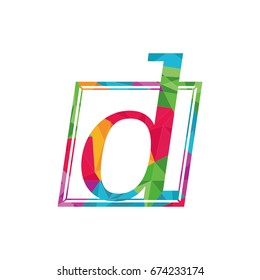 Polygonal Square Initial Letter D Lowercase Stock Vector (Royalty Free ...