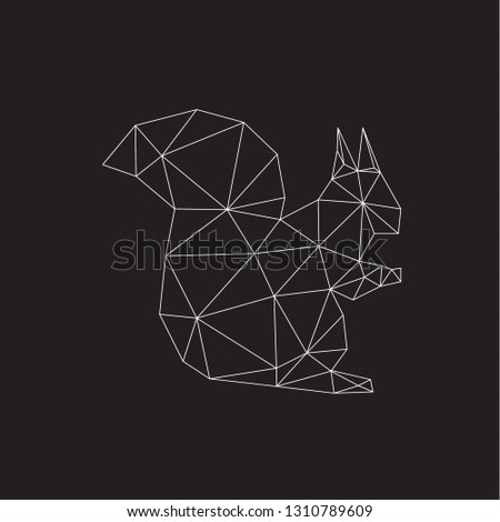 Polygonal squirrel logo