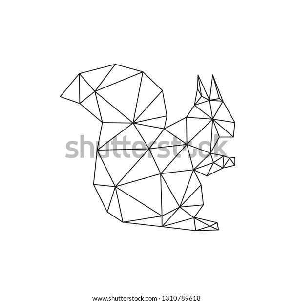 Polygonal Squirrel Logo Stock Vector (Royalty Free) 1310789618 ...