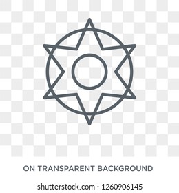 Polygonal star of six points icon. Polygonal star of six points design concept from Geometry collection. Simple element vector illustration on transparent background.
