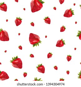 
polygonal strawberry, strawberry pattern, summer background