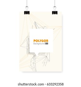 Polygonal Style Chaotic Vector Composition Cover Flyer or Poster Design