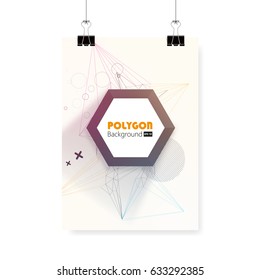 Polygonal Style Chaotic Vector Composition Cover Flyer or Poster Design