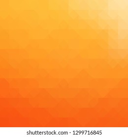 Polygonal style. Geometric orange background. presentation template