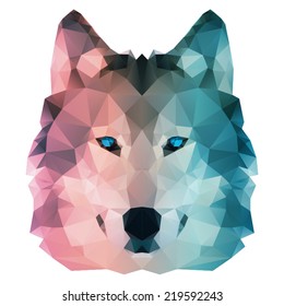 Polygonal Style Illustration Wolf