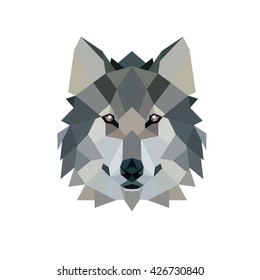 Polygonal Style Illustration Wolf. Low poly illustration.