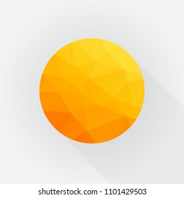 Polygonal Sun,Weather Icon,Vector illustration