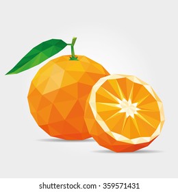Polygonal Tangerine in Vector