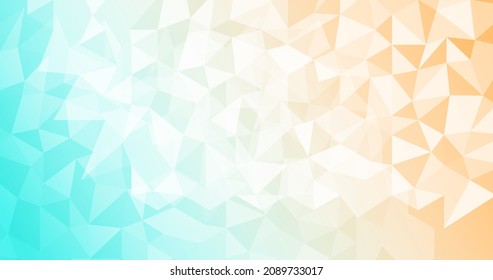 Polygonal teal   orange fractal background