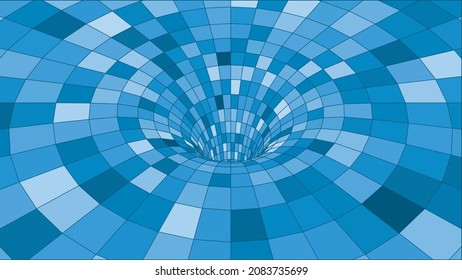 Polygonal technology funnel. Vector illustration
