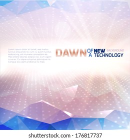 Polygonal tecknology background