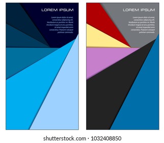 Polygonal template of visit card or other printing design