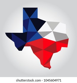 Polygonal Texas Map Vector