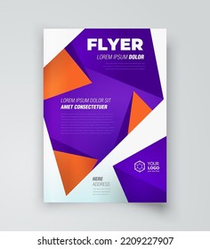 Polygonal theme design template cover