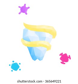 Polygonal tooth illustration