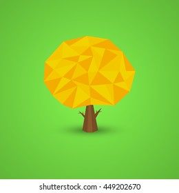 Polygonal tree. Vector illustration