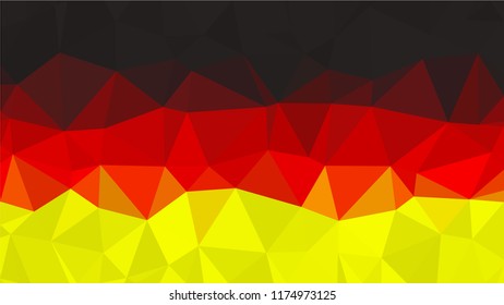 Polygonal Triangle Flag of Germany.  National flags in low poly design for your business