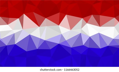 Polygonal Triangle Flag of Netherlands. Holland national flags in low poly design for your business