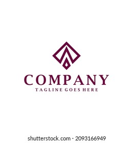 Polygonal Triangle Investment Company Symbol Logo Design