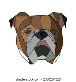 Polygonal triangle vector design dog EPS 10