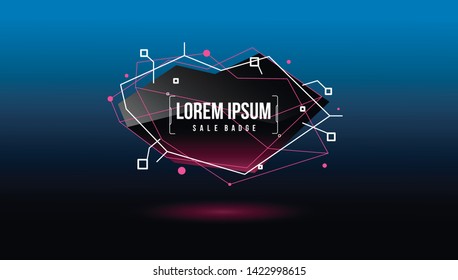Polygonal triangles, hipster cosmic logo, Sacred geometry triangle abstract logo figures elements mystic polygon creative triangulum vector illustration