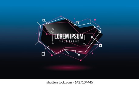 Polygonal triangles, hipster cosmic logo, Sacred geometry triangle abstract logo figures elements mystic polygon creative triangulum vector illustration