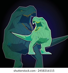 Polygonal Tyrannosaurus Rex Esport Logo