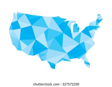 Polygonal United States Map