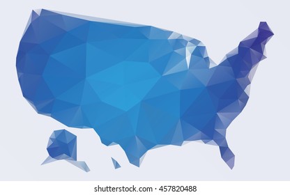 Polygonal Usa map