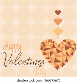 polygonal valentine's card with heart