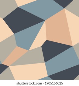 polygonal variegated seamless pattern. multi-colored polygons of different shapes form a speckled surface. vector