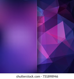 Polygonal vector background. Blur background. Black, purple colors.