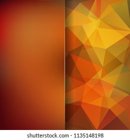 Polygonal vector background. Blur background. Can be used in cover design, book design, website background. Vector illustration. Brown, orange colors.