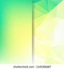 Polygonal vector background. Blur background. Can be used in cover design, book design, website background. Vector illustration. Yellow, green, white colors.